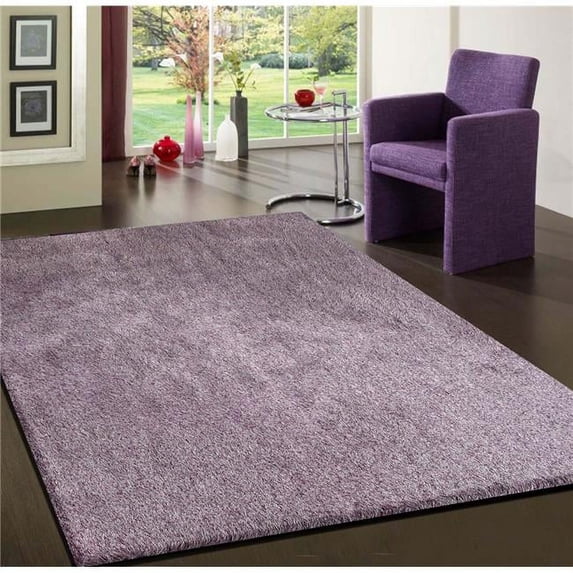 Amazing Rugs Fancy Shaggy Hand Tufted Area Rug Purple 5' x 7' Stain Resistant 5' x 8'