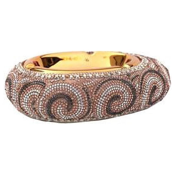 Amazing Rugs, LLC Ambrose Crystal Embellished Ceramic Ashtray Gold Chrome 8.5 In. x 6.5 In. x 2.4 In.