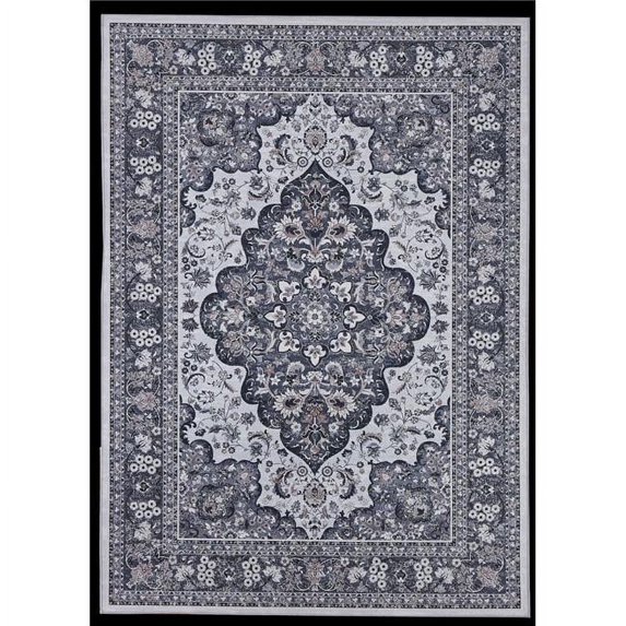Amazing Rugs, LLC. "Zara Contemporary" Washable Super Soft Area Rug with Abstract Design Blue/Yellow/Grey 4' x 6' Abstract 0.76 - 1 inch Stain