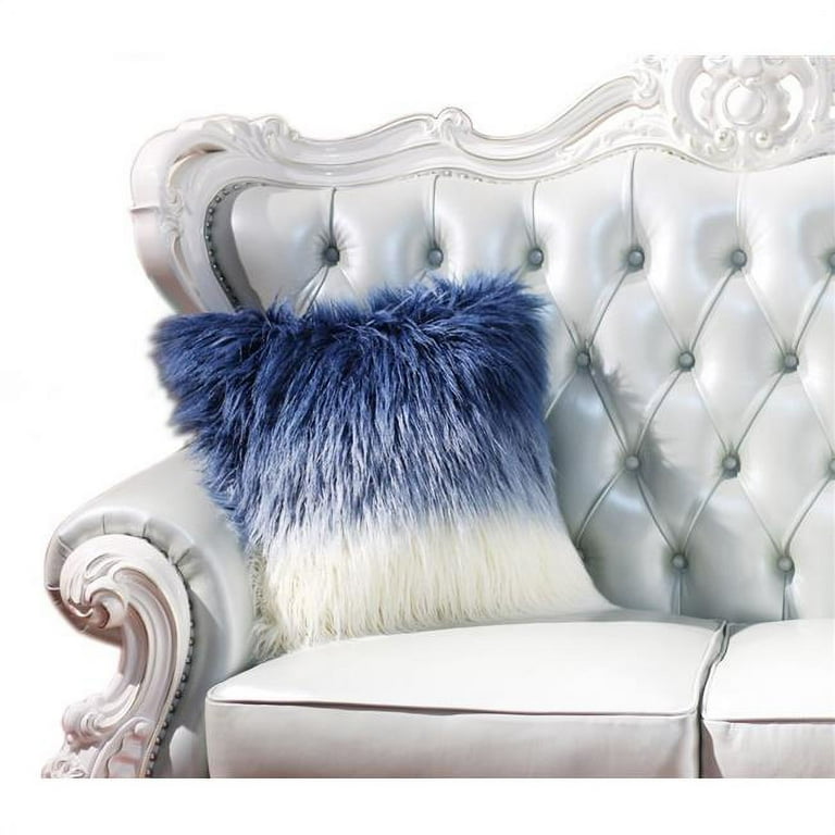Ombre mongolian fur pillow sale