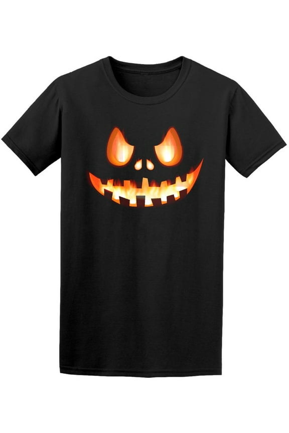Amazing Scary Halloween Pumpkin T-Shirt Men -Image by Shutterstock, Male Large