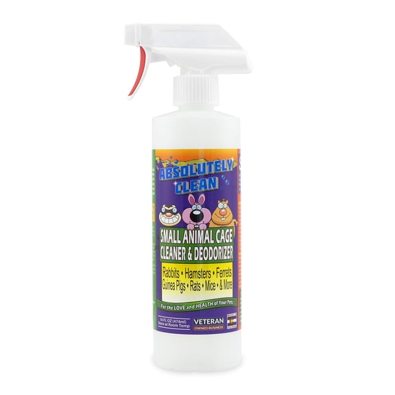 Amazing Small Animal Cage Cleaner - Just Spray/Wipe - Easily Removes Messes & Odors - Hamsters, Mice, Rats, Guinea Pigs, Ferrets - USA Made