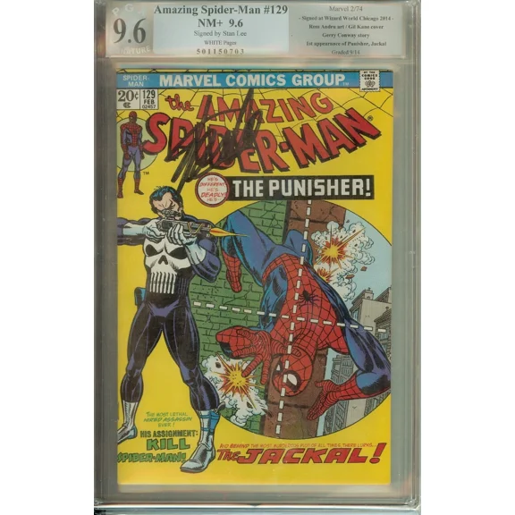 Amazing Spider-Man #129 PGX 9.6 Signature 1st Punisher Signed by Stan Lee (Marvel Comics)