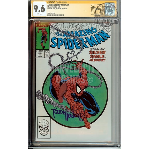 Amazing Spider-Man #301 CGC 9.8 Signed McFarlane 4671050001