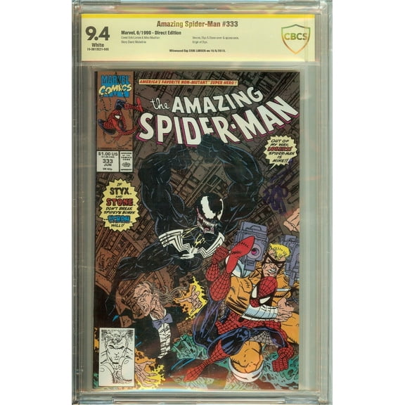 Amazing Spider-Man #333 Signed Erik Larsen CBCS 9.4