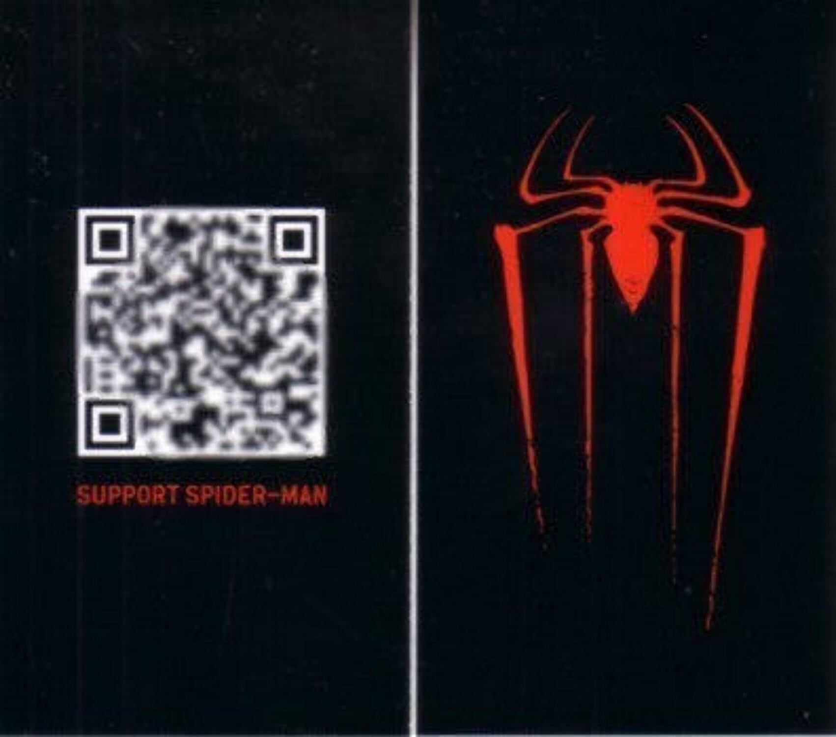 Amazing Spider-Man movie 2012 Wondercon promo Support Spider-Man QR ...