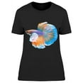 thumbnail image 1 of Amazing Spread Tailfeather Betta T-Shirt Women -Image by Shutterstock, Female Medium, 1 of 2