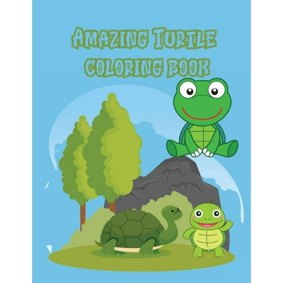 Amazing Turtle coloring book: Children Activity Book for Boys & Girls Age 3-8, with 50 Super Fun Coloring Pages of ... (, (Paperback)