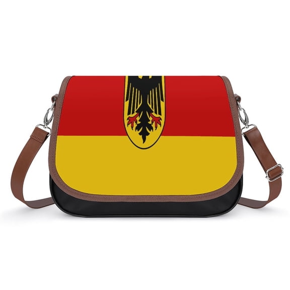 Amazing Vector of German Flag Vintage Crossbody Bag for Women Medium Leather Hobo Bags Shoulder Bag Classic City Leather Satchels