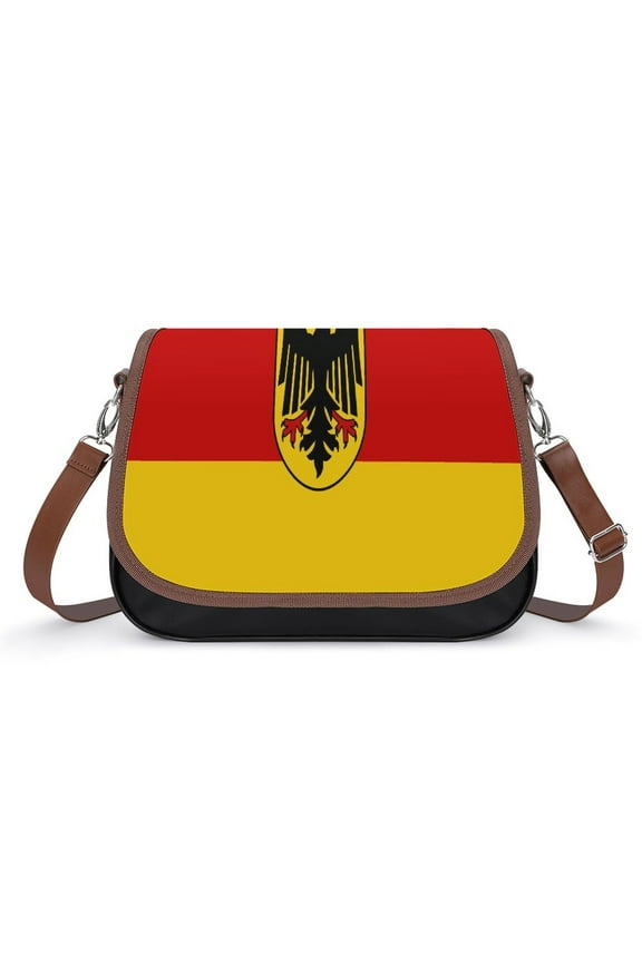 Amazing Vector of German Flag Vintage Crossbody Bag for Women Medium Leather Hobo Bags Shoulder Bag Classic City Leather Satchels