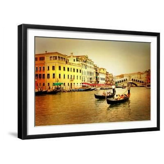 Amazing Venice on Sunset Artistic Toned Picture, Framed Art Print Wall Art by Mauglil Sold by Art.Com