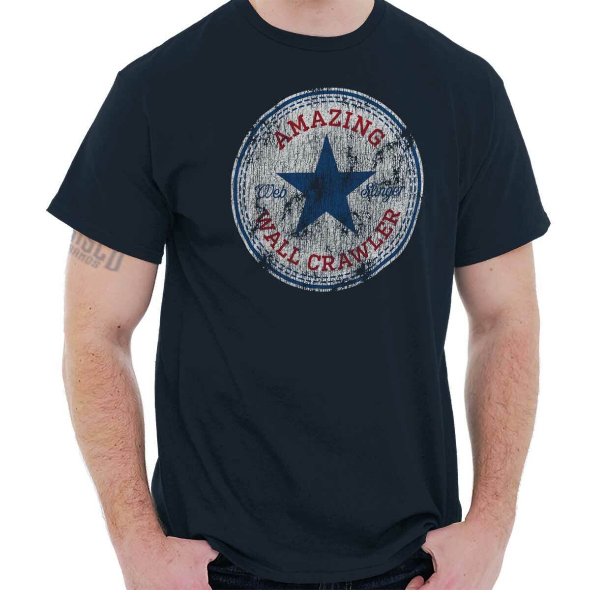 Amazing Wall Crawler Funny Comic Book Spider Womens or Mens Crewneck T