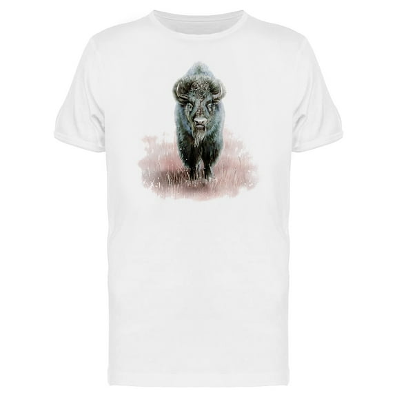 Amazing Watercolor Bison T-Shirt Men -Image by Shutterstock, Male x-Large
