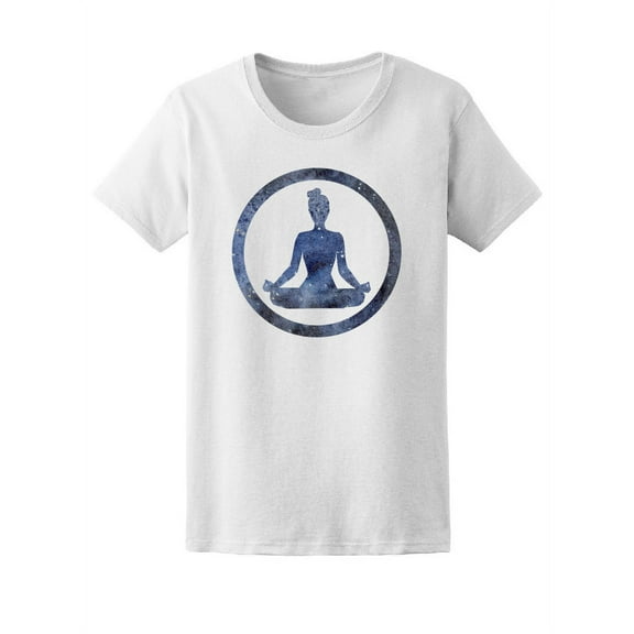 Amazing Watercolor Lotus Yoga T-Shirt Women -Image by Shutterstock, Female x-Large