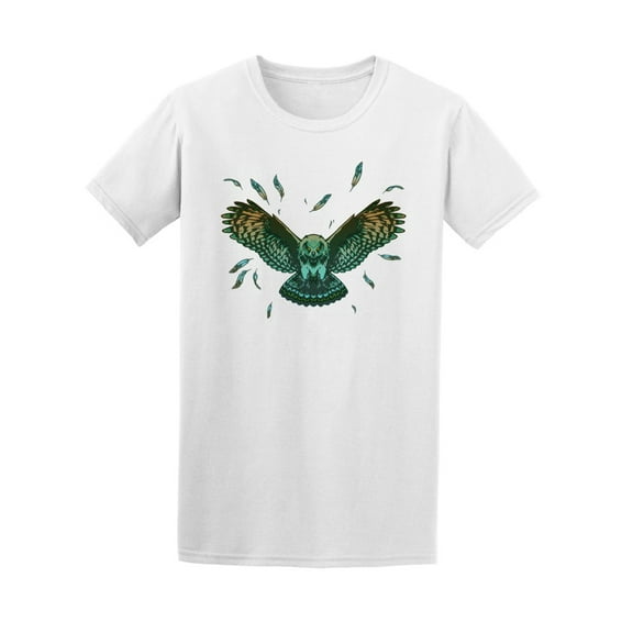Amazing Watercolor Owl Sketch T-Shirt Men -Image by Shutterstock, Male Medium