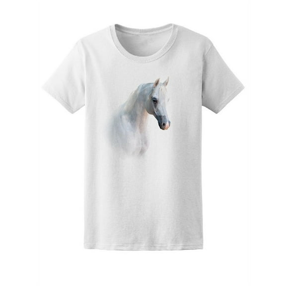 Amazing White Arabian Horse T-Shirt Women -Image by Shutterstock, Female XX-Large