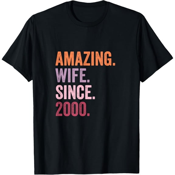 Amazing Wife Since 2000 | 24th wedding anniversary 24 years T-Shirt