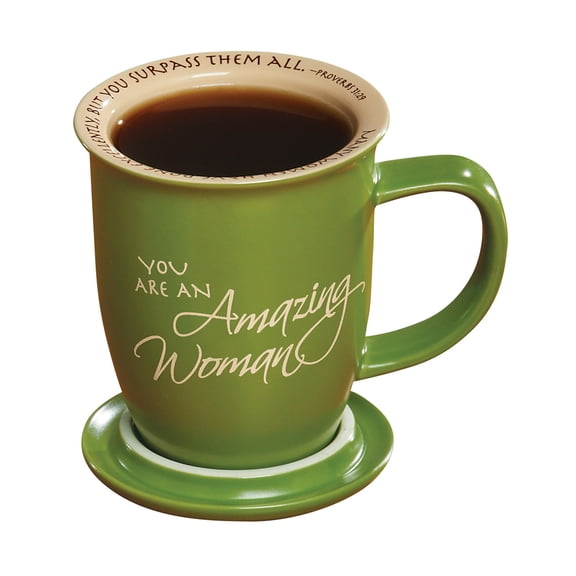 Inspirational Proverb Mugs With Coaster And Lid, Amazing