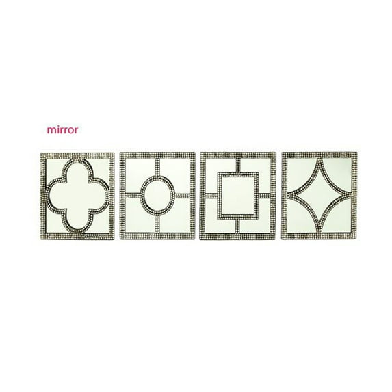 Amazing Wood Shell Wall Mirror Set Of 4