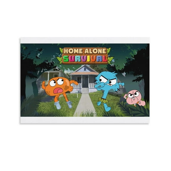 The Amazing World of Gumball American Anime Poster Picture Print Wall Art Poster Painting Canvas Posters Artworks Gift Room Aesthetic 16x24inch(40x60cm)