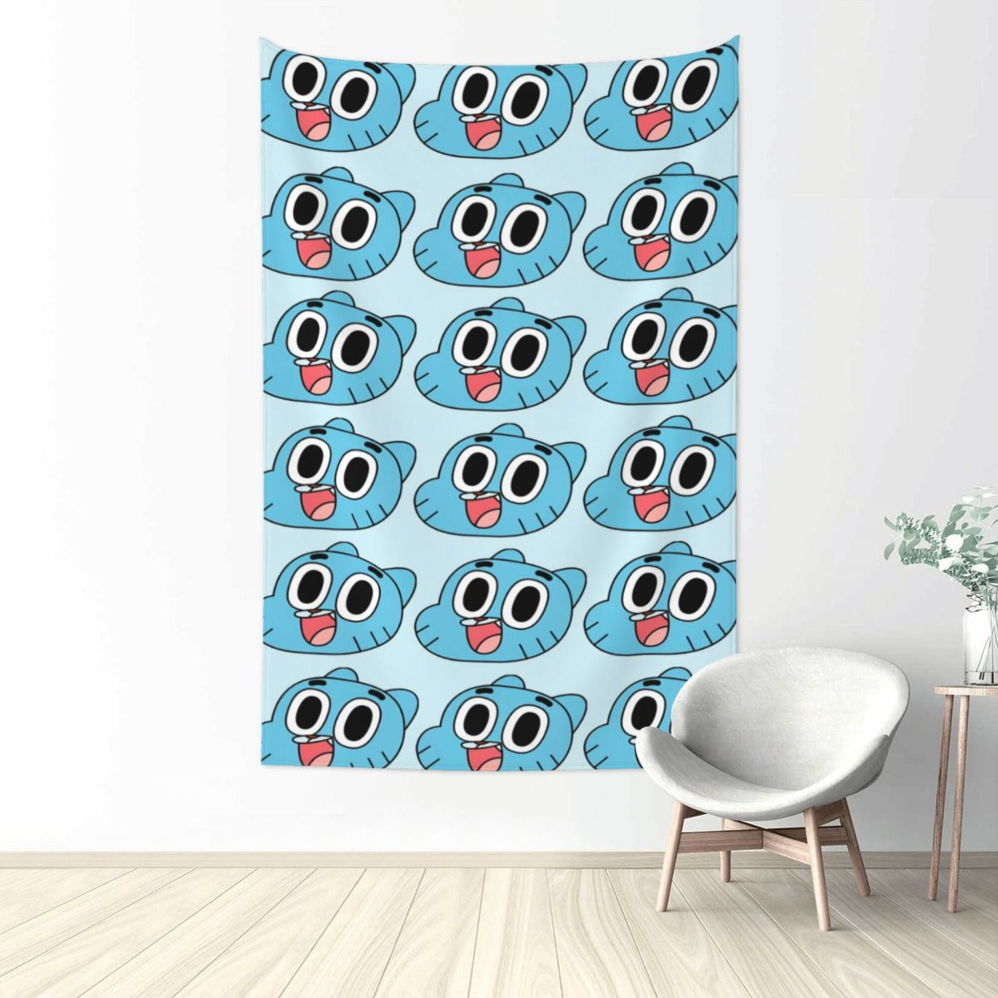 Amazing World of Gumball Tapestry for Bedroom, Art Pattern Print Wall Hanging, Aesthetic Posters