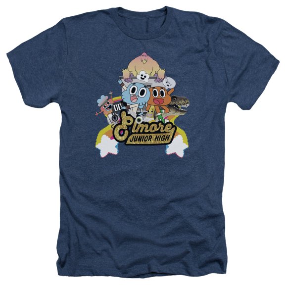 Amazing World Of Gumball - Elmore Junior High - Heather Short Sleeve Shirt - Medium