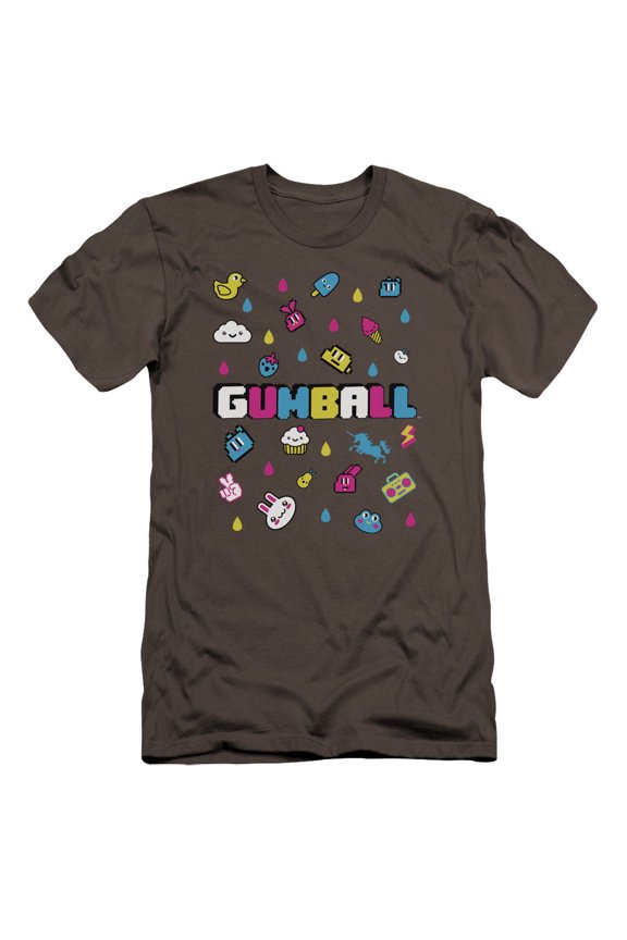 Amazing World Of Gumball - Fun Drops - Premium Slim Fit Short Sleeve Shirt - Small