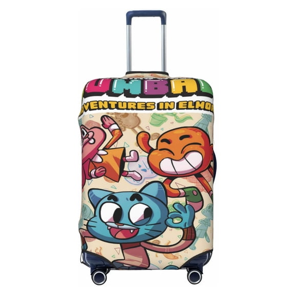 Amazing World of Gum-bal Luggage Suitcase Covers Elastic Washable Cartoon Luggage Protector Travel Suitcase Protective Cover for Kid And Adult
