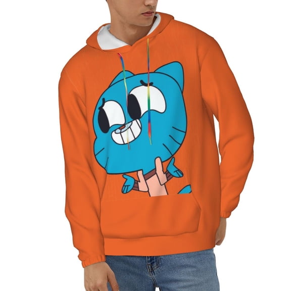 Amazing World Of Gumball Unisex Hoodies 3D Print Hooded Sweatshirt for Men Women, Long Sleeve Fall Pullover Top with Pockets