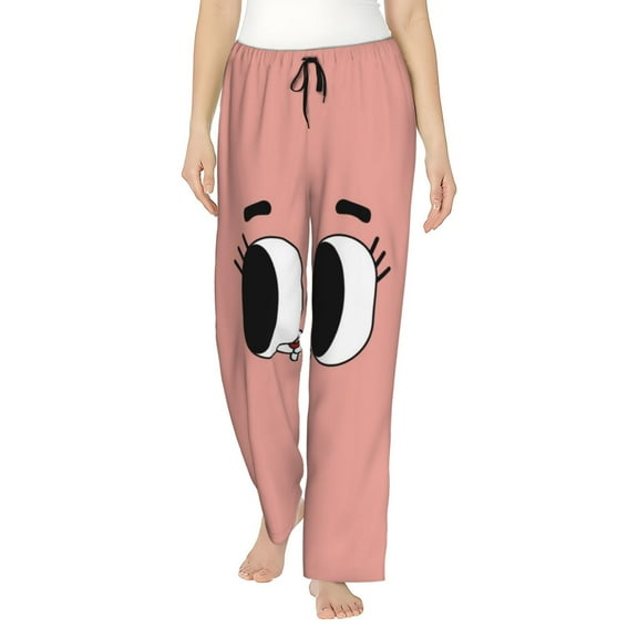 Amazing World Of Gumball Women's Pajama Pants Comfy Casual Loose Sleep Bottoms Pants Drawstring Wide Leg Long Lounge Pants