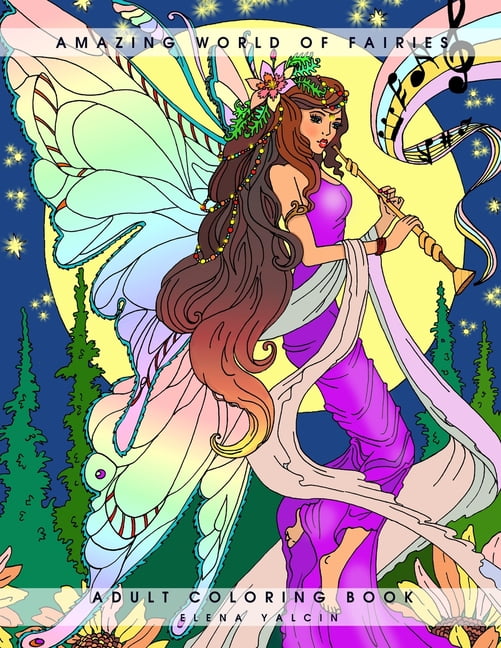 Amazing World of Fairies: Adult Coloring Book, (Paperback)