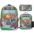 thumbnail image 1 of Amazing World of Gumball 3Pcs Backpack Sets Bookbag with Lunch Bag And Pencil Case for Office Travel Work, 1 of 9