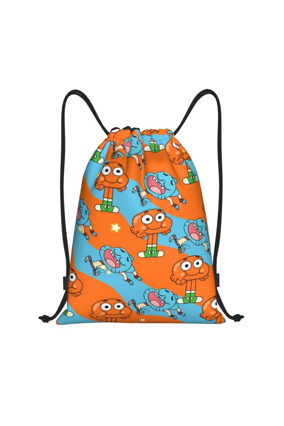 Amazing World of Gumball Drawstring Bag Sackpack String Bag Beach Bag Gym Shopping Sport Yoga