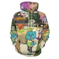 thumbnail image 1 of Amazing World of Gumball Hoodie 3D Print Pullover Hooded Long Sleeve Sweatshirts Tops Blouse with Pocket for Mens Womens, 1 of 7