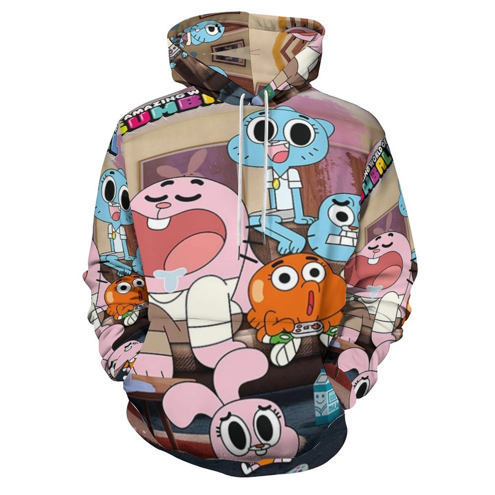 Amazing World Of Gumball Hoodie 3D Print Pullover Hooded Long Sleeve 