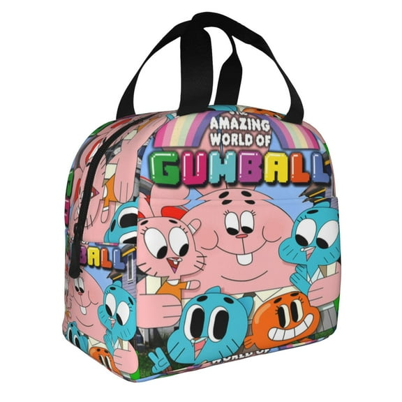 Amazing World of Gumball Lunch Bag Insulated Lunch Box Reusable Cooler Cartoon Lunch Tote Bag Picnic Travel Office