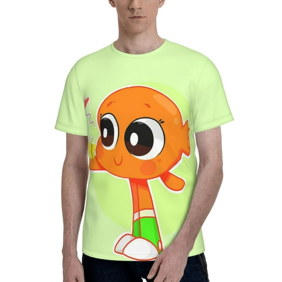 Amazing World of Gumball Men's T Shirts Cartoon Graphic Short Sleeve Tees Novelty Casual Unisex Adults Tee Shirt Tops