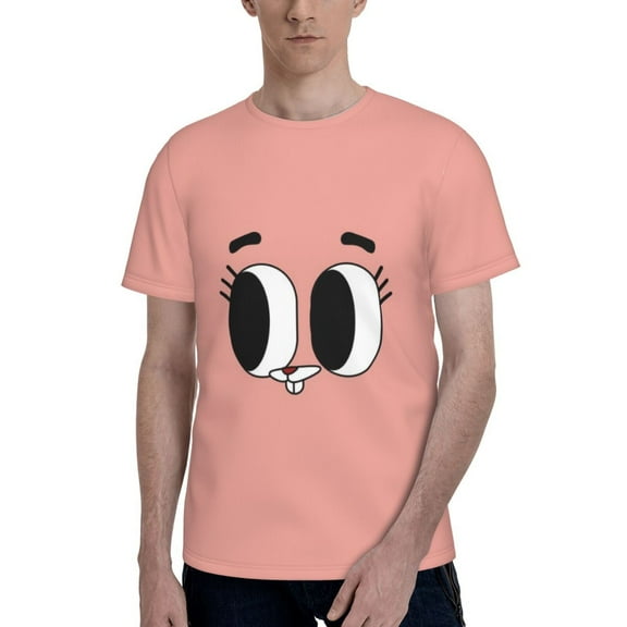Amazing World of Gumball Men's T Shirts Cartoon Graphic Short Sleeve Tees Novelty Casual Unisex Adults Tee Shirt Tops