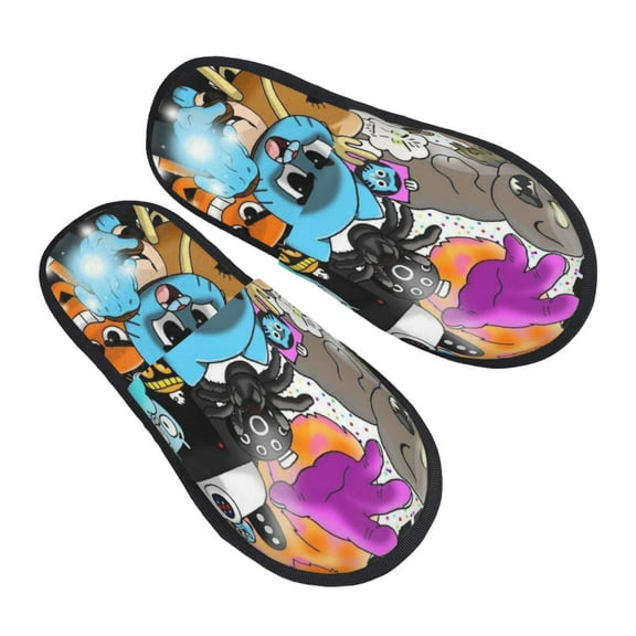 Amazing World of Gum-bal Slippers for Women Men Cotton Home Slippers Soft Fleece for Indoor Outdoor