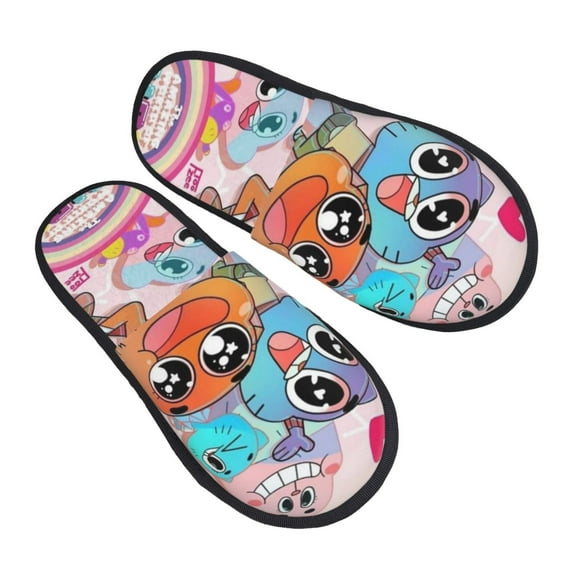 Amazing World of Gum-bal Slippers for Women Men Cotton Home Slippers Soft Fleece for Indoor Outdoor