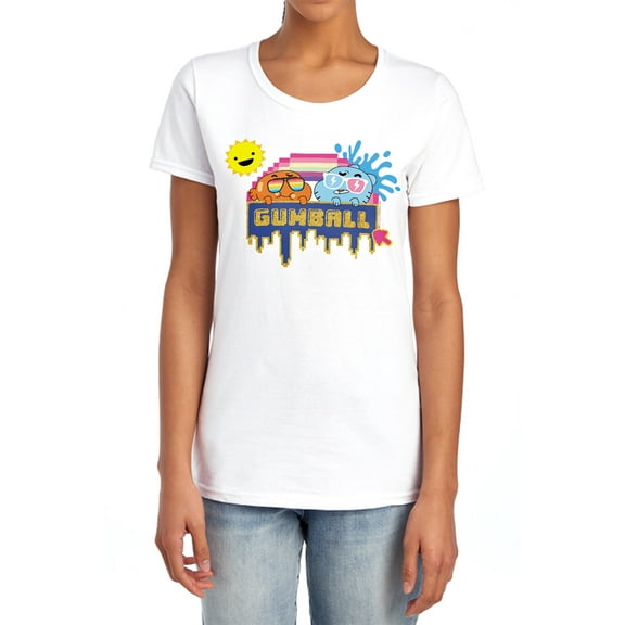 Amazing World of Gumball Sunshine Women's T Shirt, White, Small