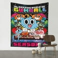 thumbnail image 1 of Amazing World of Gumball Wall Tapestry Cartoon Poster Wall Hanging Tapestry for College Dorm Living Room Bedroom Decoration 60x51 Inch, 1 of 7
