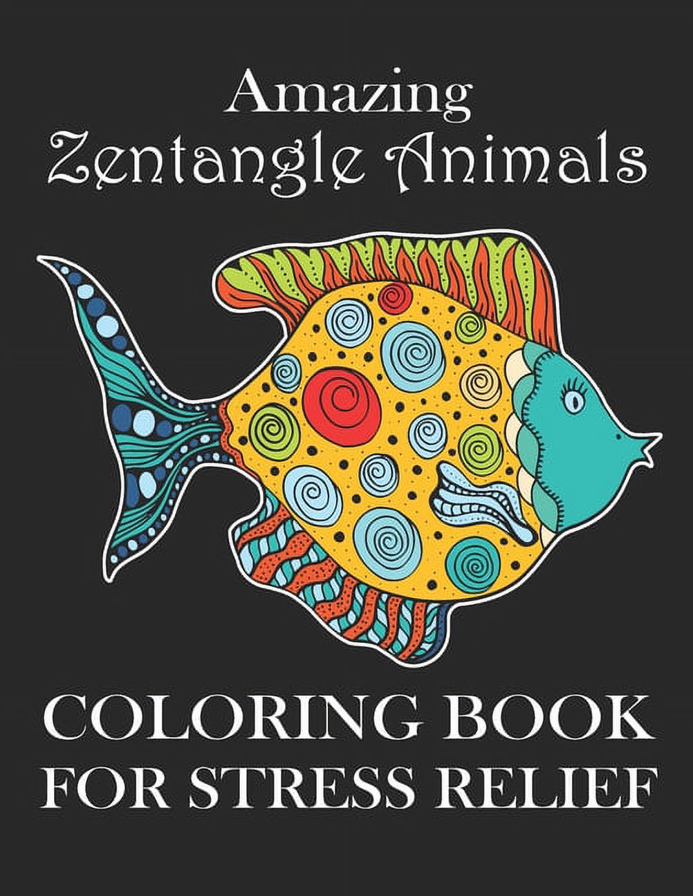 Photo inspiration: Visual Reference: Amazing Zentangle Animals Coloring Book For Stress Relief