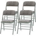 thumbnail image 1 of Amazing for less Pack of 4 (Fabric/Vinyl) Steel Frame Metal Foam Padded Folding Chairs (Black, Gray, White), 1 of 15
