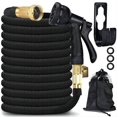 thumbnail image 1 of Expandable Water Garden Hose 100ft Upgraded Leakproof Lightweight No-Kink Garden Hose Flexible Expanding Water Garden Hose(Black), 1 of 11