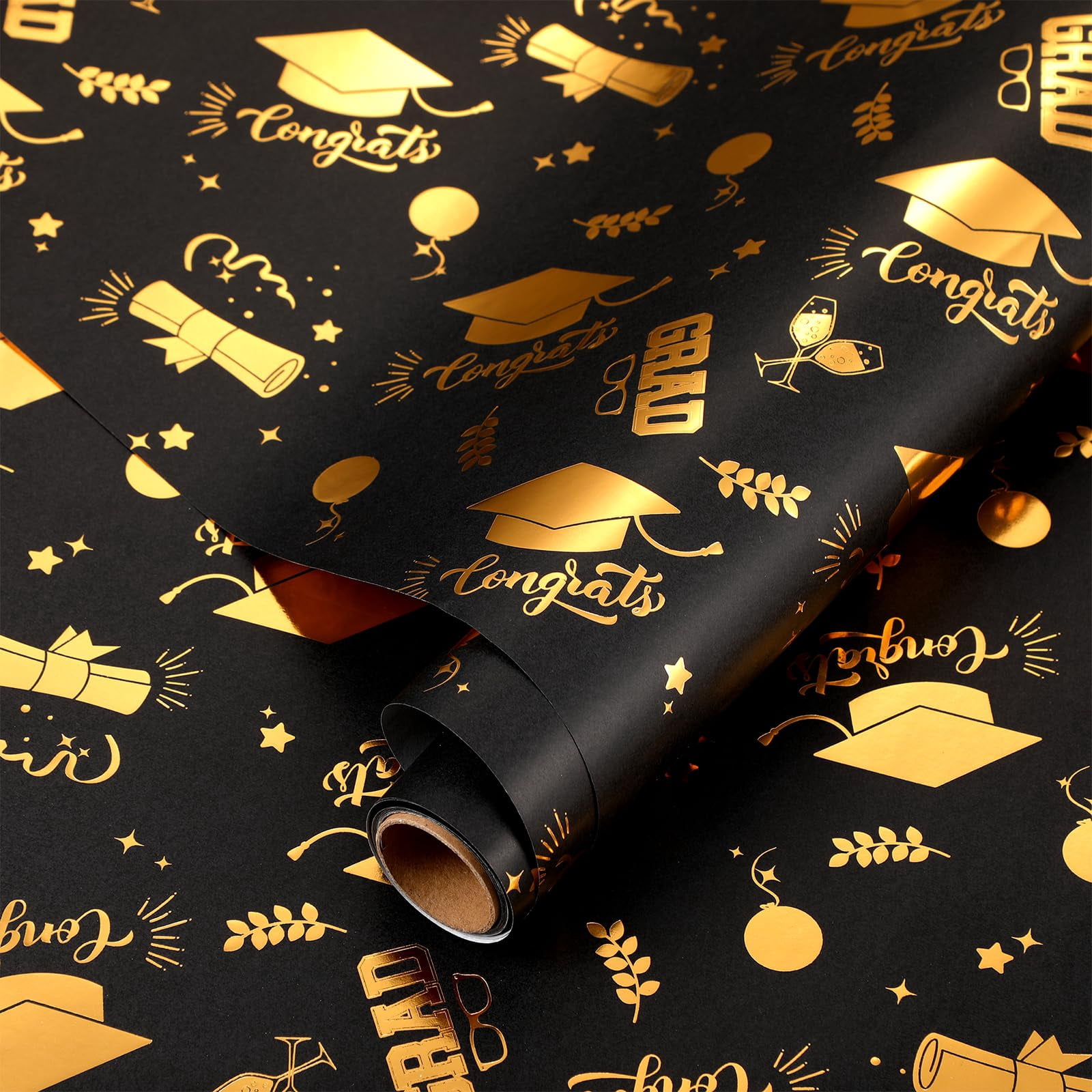 Equestrian Breast Collar 2025 Graduation Wrapping Paper - Black Gold 3D ...