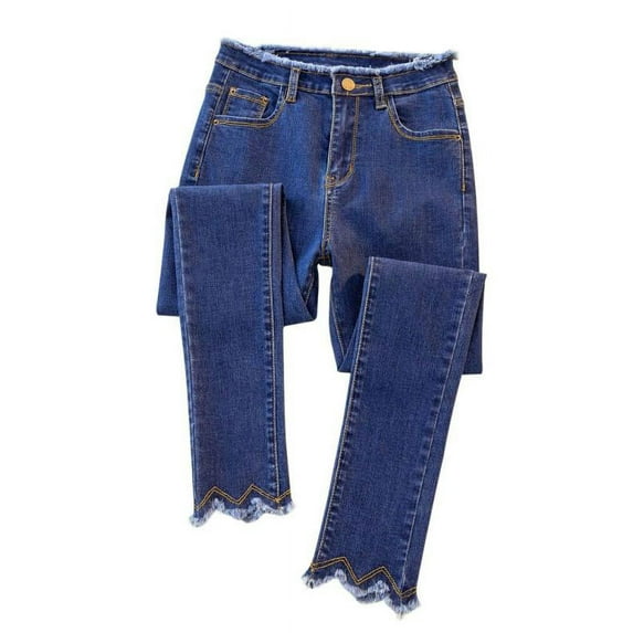 Amazingfashion Skinny Jeans for Women, High Waist Jeans Skinny Slimming All-match Pencil Pants Trouser for Women