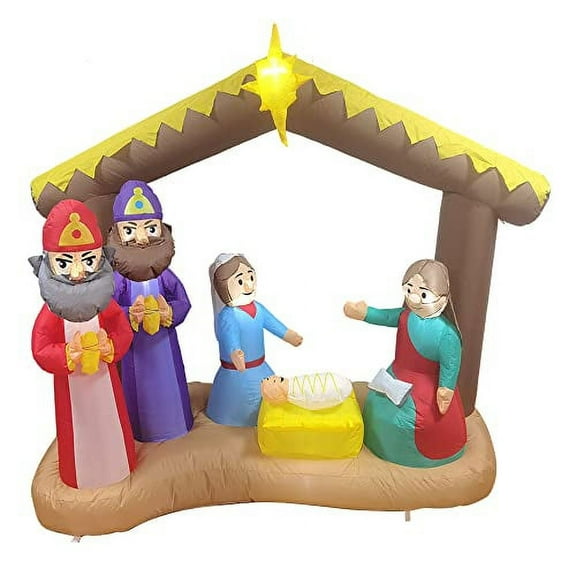 Amazingforless (5ft - 12ft) Large Christmas Holiday Self Inflating Inflatables w/LED Lights Outdoor Home Yard Blow Up Decorations