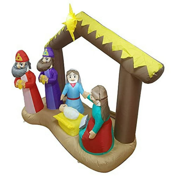 Amazingforless (5ft - 12ft) Large Christmas Holiday Self Inflating Inflatables w/LED Lights Outdoor Home Yard Blow Up Decorations