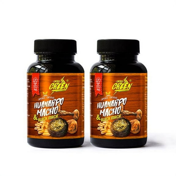 Amazon Andes – Black maca Root and Huanarpo Macho – Energy Booster - Vegan Capsules – 120 * 500mg – 100% Natural - Non GMO – Gluten Free